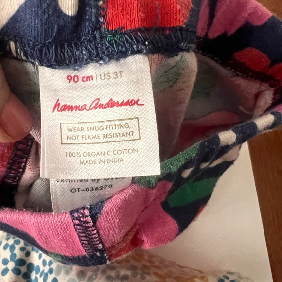 Hanna Andersson Multicolor Floral Kids Pajama Set of 2 pair size 3T - Picture 4 of 7